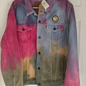 Levi's Tie-Dye Snoopy Joe Cool Denim Jacket Men's XXL NWT Embroidered